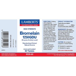 Additional picture of Lambert's Bromelain 1250GDU - 60 Capsules