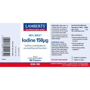 Additional picture of Lamberts Iodine 150ug - 180 Tablets