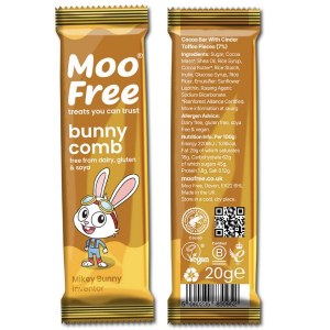 Additional picture of Moo Free Bunnycomb Dairy Free Chocolate Bar - 20g