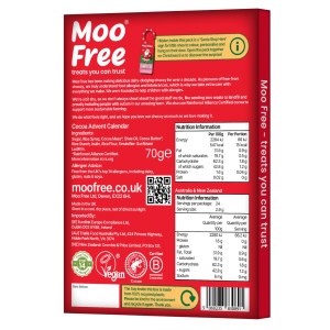 Additional picture of Moo Free Milk Chocolate Advent Calendar - 70g
