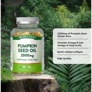 Additional picture of Nature's Truth Pumpkin Seed Oil 2000mg - 60 Softgels