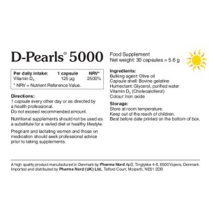Additional picture of Pharma Nord Vitamin D3 5000iu - 30 Capsules