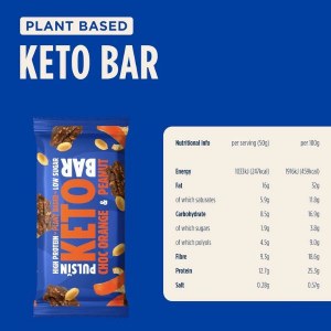 Additional picture of Pulsin Choc Orange Keto Bar - 50g