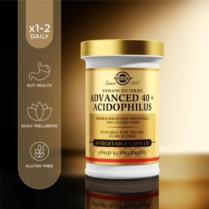 Additional picture of Solgar Advanced Acidophilus 40+ - 120 Capsules