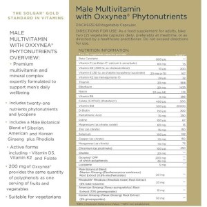 Additional picture of Solgar Male Multivitamin - 60 Tablets