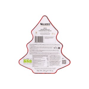 Additional picture of Walker's Mini Shortbread  Xmas Tree Tin - 225g