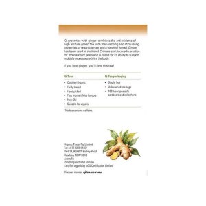 Additional picture of Qi Organic Green Tea & Ginger - 25 Teabags