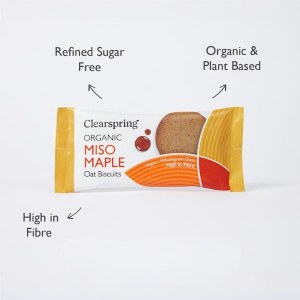 Additional picture of Clearspring Organic Miso Maple Oat Biscuits - 40g