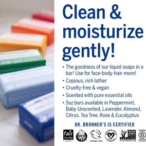 Additional picture of Dr Bronner's Castile Soap Bar Cherry Blossom - 140g