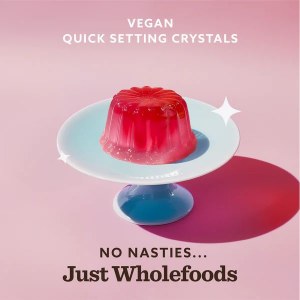 Additional picture of Just Wholefoods Vegan Jelly Crystals Raspberry - 85g