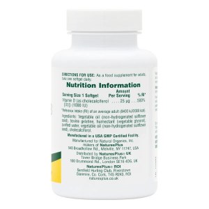 Additional picture of Nature's Plus Vitamin D3 1000iu - 180 Softgels