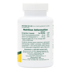 Additional picture of Nature's Plus Vitamin D3 & K2 - 90 Capsules