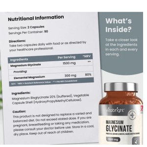 Additional picture of Vitabright Magnesium Glycinate - 180 Capsules