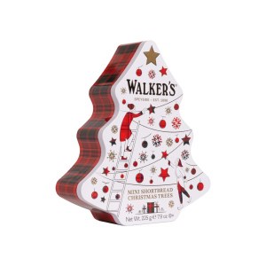 Additional picture of Walker's Mini Shortbread  Xmas Tree Tin - 225g