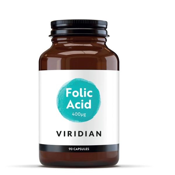 Viridian Folic Acid 400ug - 90 Capsules