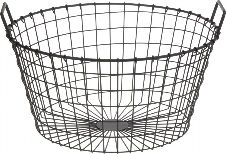 Basket Metal 46X27cm Rustic Co