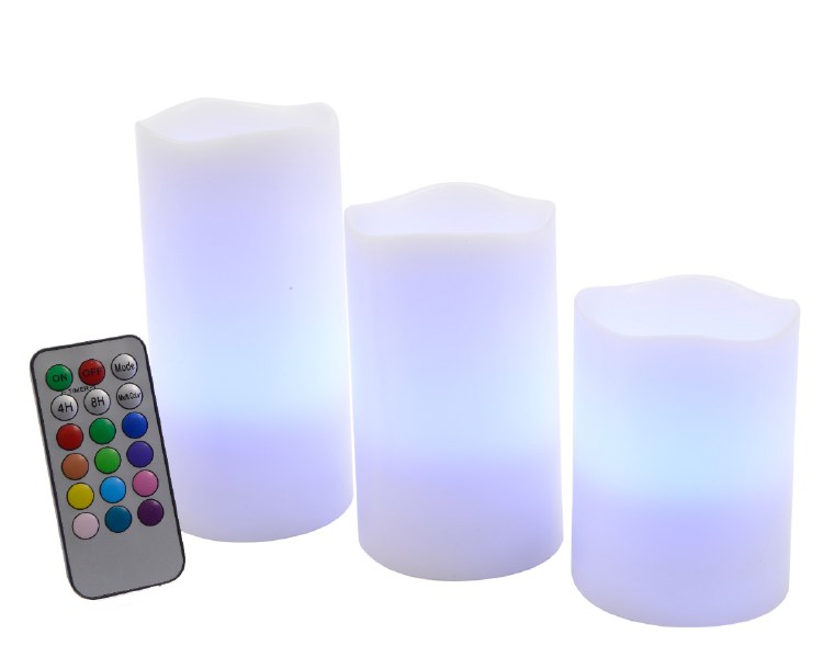 LED s3 candles w remote bo