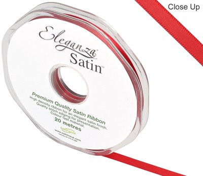 Double Faced Satin 6mm Red