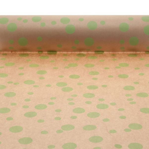 Kraft Paper Nat with Lime Multi Dots (50cmx100m)