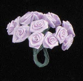 Ribbon Rose Lavender x12