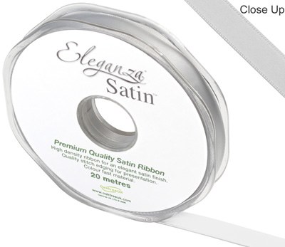 Double Faced Satin 10mm Silver