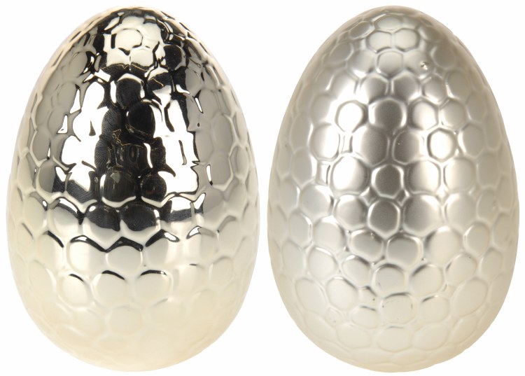 Egg with Honey Comb Design Golden (8x11.5cm)