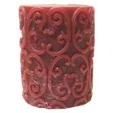 Pillar candle Rustic Red 7cm