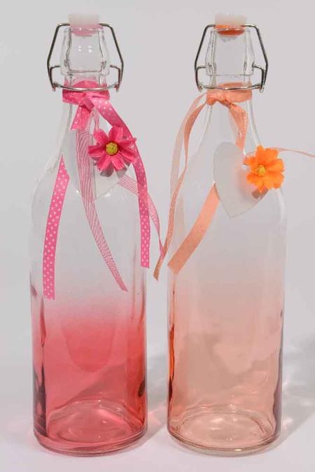 Glass bottle colour flow (2 assorted)