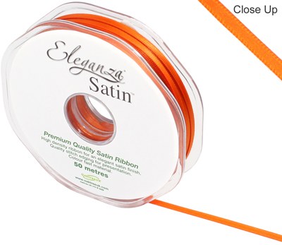 Double Faced Satin 3mm Orange
