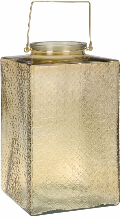 Lantern glass light amber