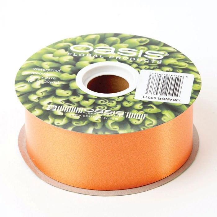 Poly Ribbon Satin Orange (4.8cm x 91m)