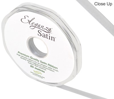 Double faced satin 6mm Silver