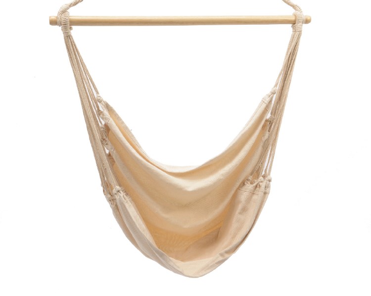 Hanging Chair with Wood Slat
