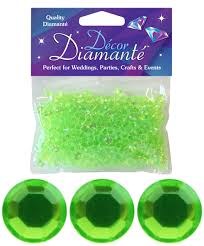 Decor Diamante 6mm Lime Green