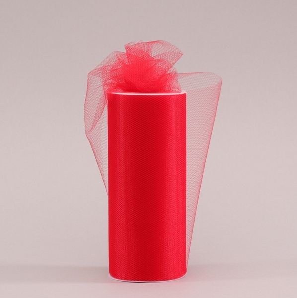 Tulle Roll Red 6" (15cmx23m)