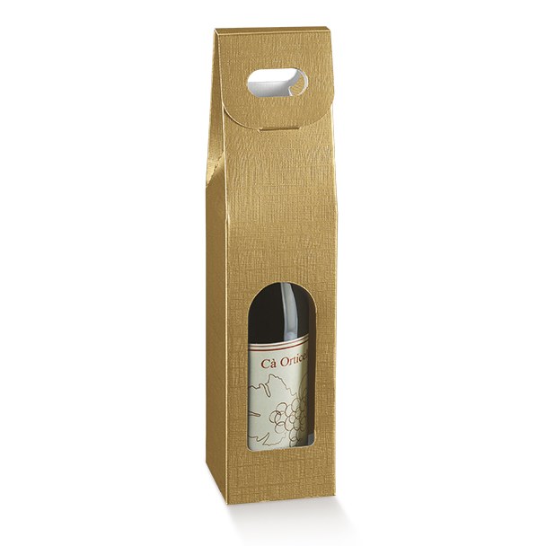 1 Bot. Wine Carrier Silk Gold - Seta Oro