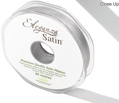 Double Faced Satin 15mm Silver