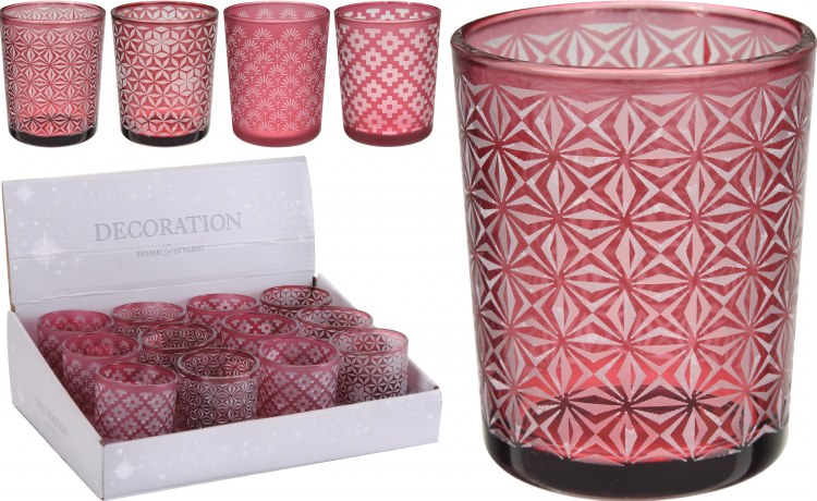 Tealightholder 6cm Burgundy