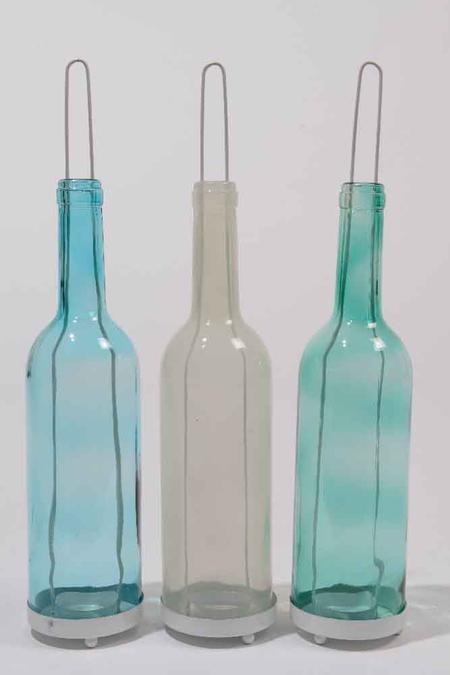 gl bottle tealightholder 3clas