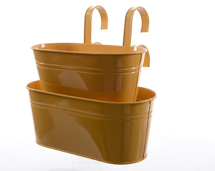 Zinc planter with handle