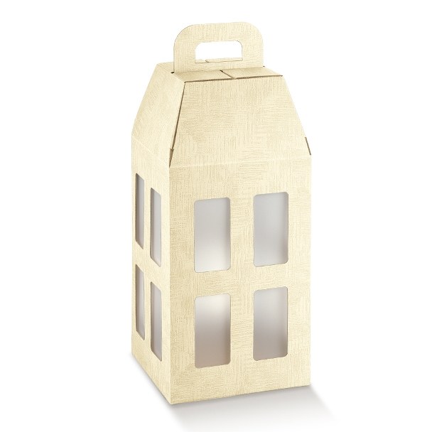 4 Bot. Wine Carrier Natural - Tela Neutro Lanterna
