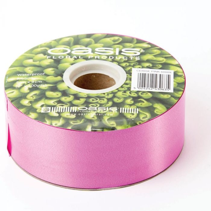 Poly Ribbon Satin Cerise