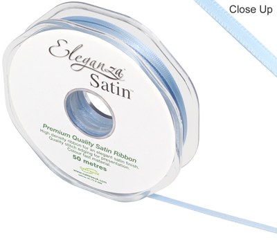 Double Faced Satin 3mm Light Blue