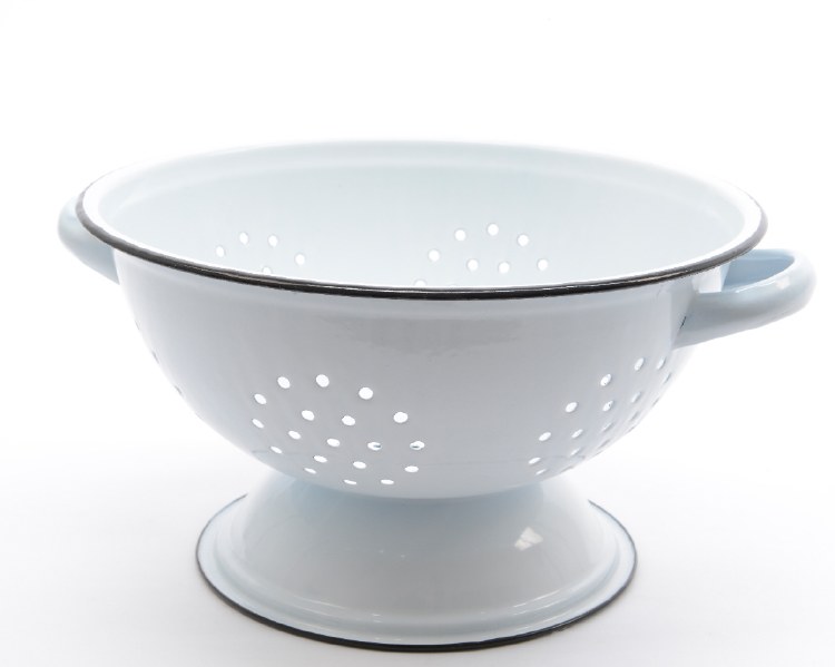 enamel colander