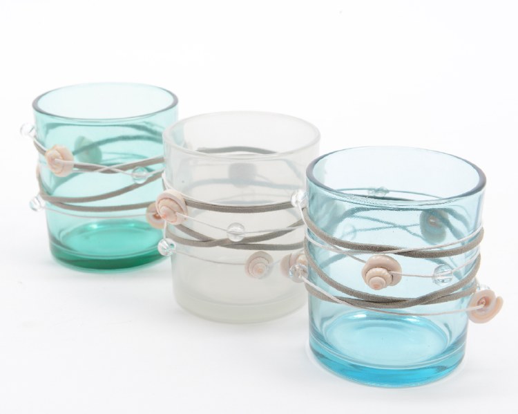 gl tealightholder w deco 3clas