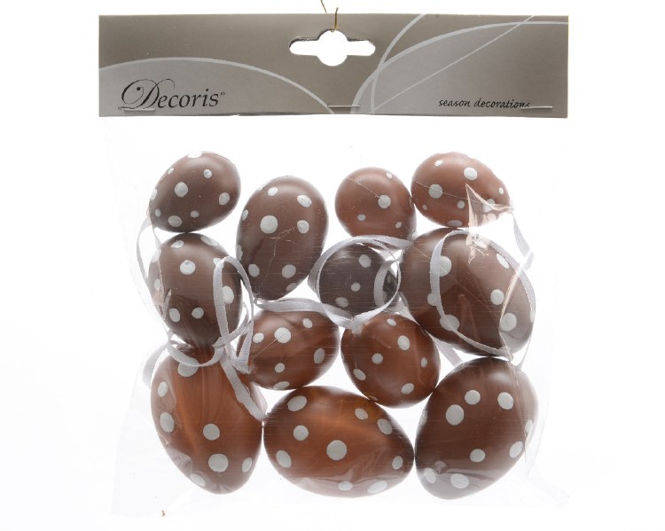 Plastic Easter Egg with Hanger x12