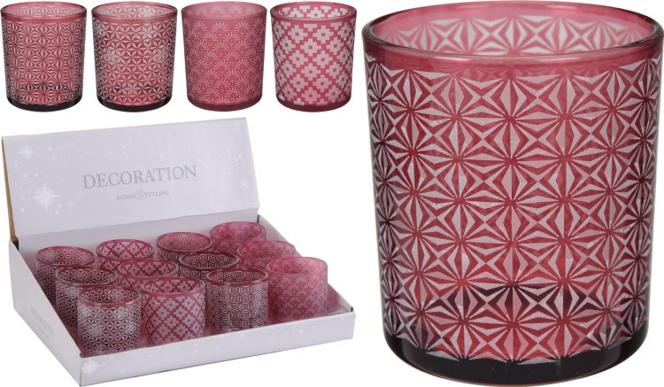 Tealightholder 8cm Burgundy