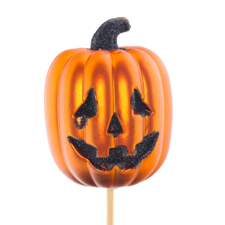 Halloween Pick Pumpkin Scary Harry Orange 50cm