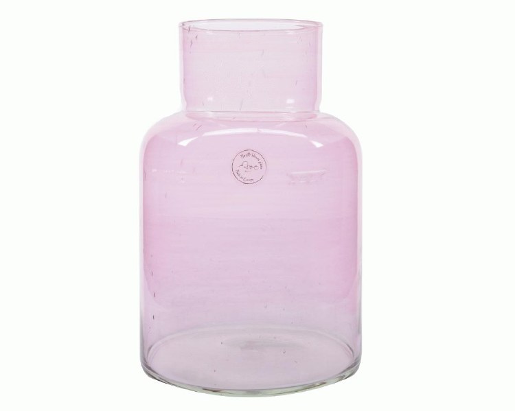 Recycled glass vase with bubble