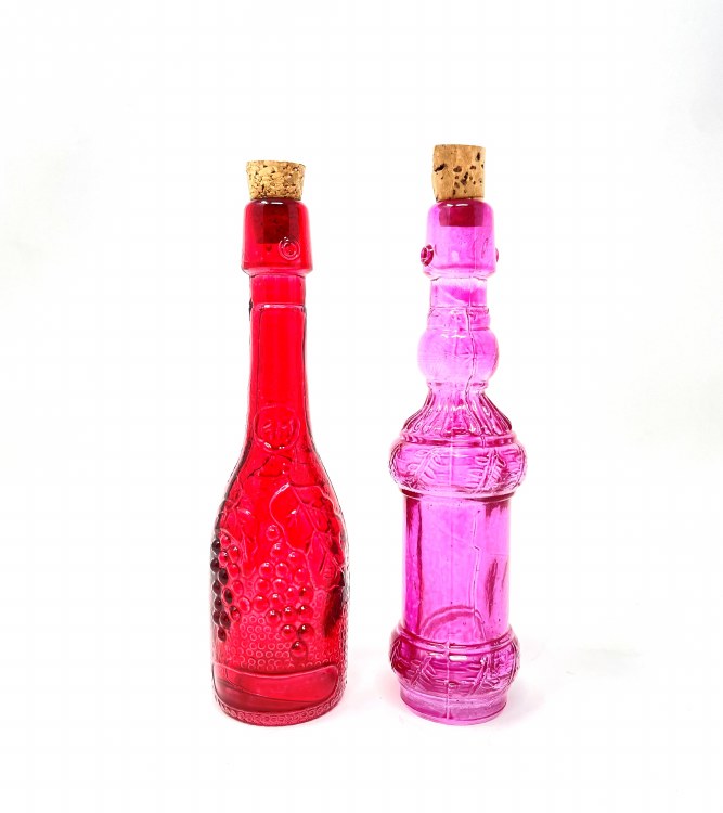 Mini Glass Bottle Assorted (3x14cm)